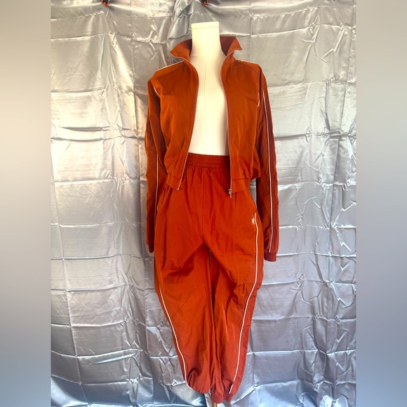 Pants - HOUSE OF CB sister brand MISTRESS ROCKS Brown Rust Tracksuit sporty chic